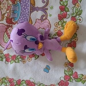 Warner Bros Looney Tunes Tweety Purple Heart Plush